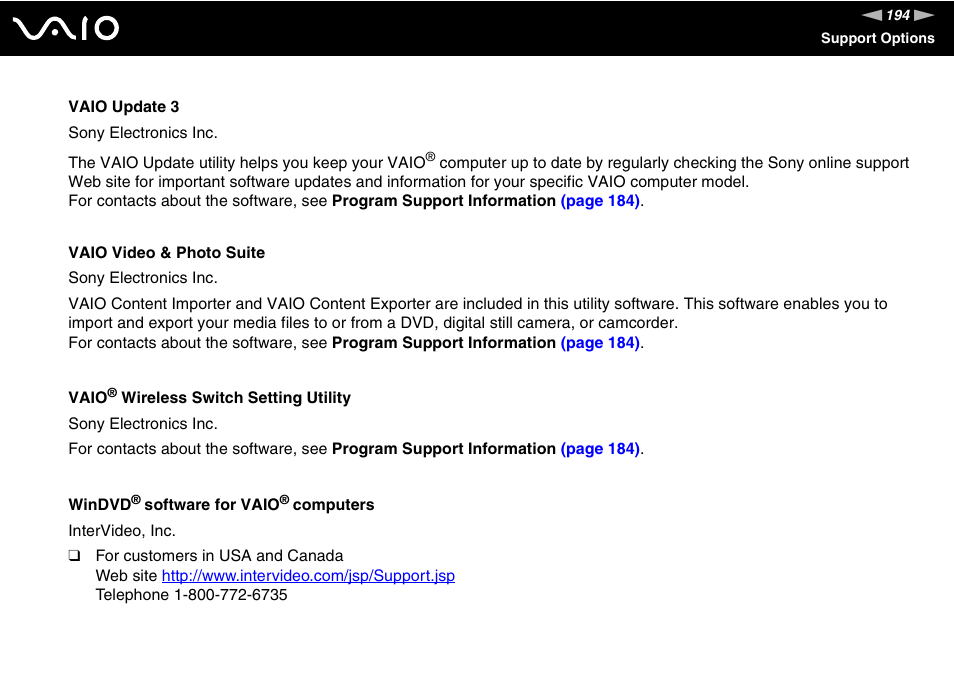 Sony VGN-UX490N User Manual | Page 194 / 196