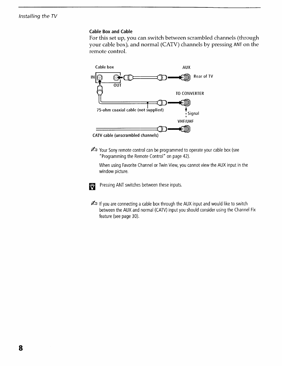 Sony KV-36XBR400 User Manual | Page 12 / 54