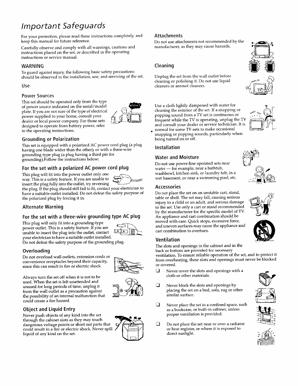 Important safeguards | Sony KV-36XBR400 User Manual | Page 3 / 54
