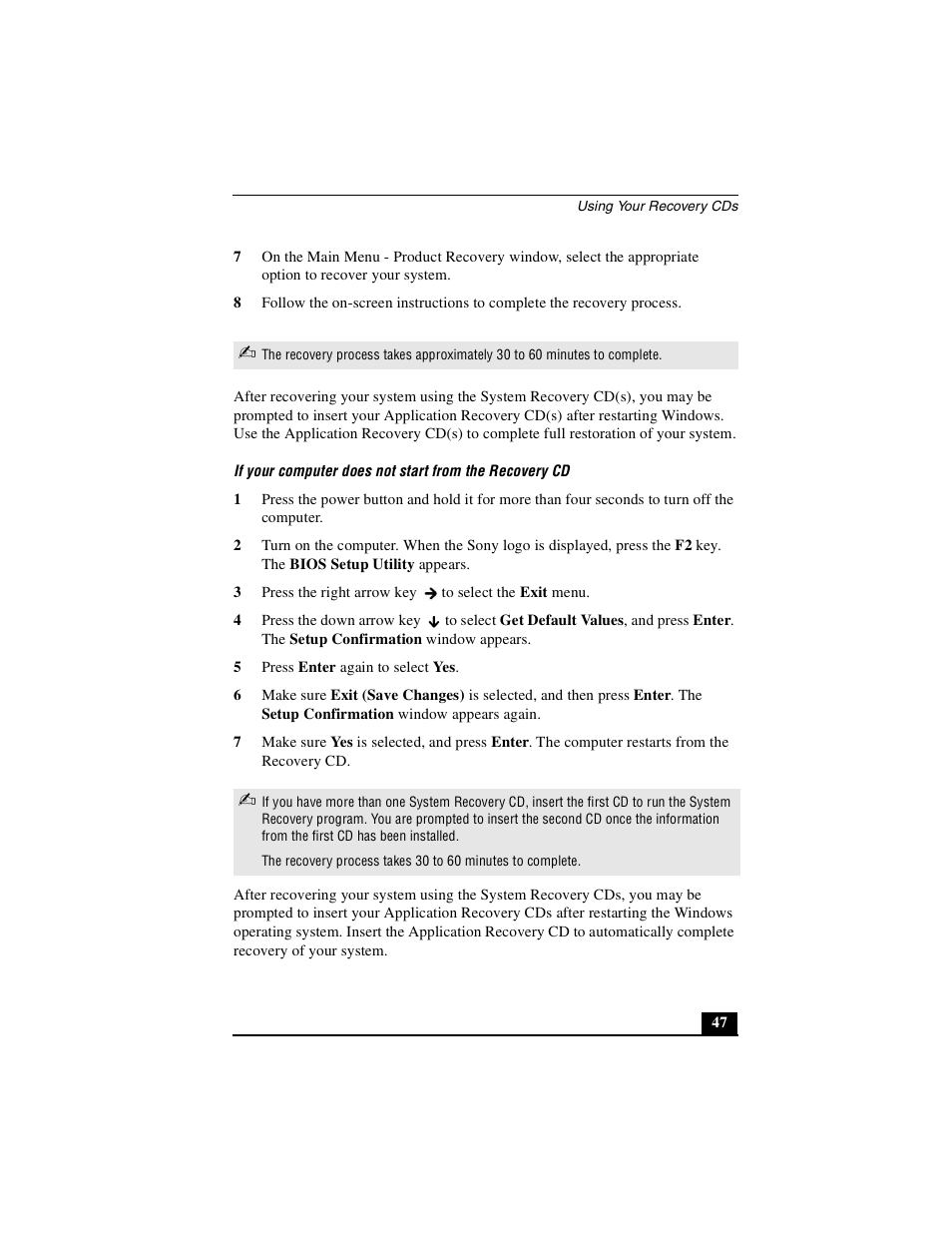 Sony PCG-GRX700P User Manual | Page 47 / 68