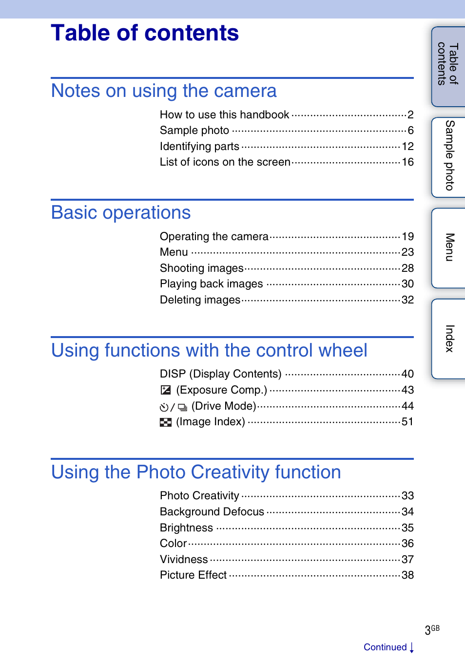 Sony NEX-5NK User Manual | Page 3 / 200