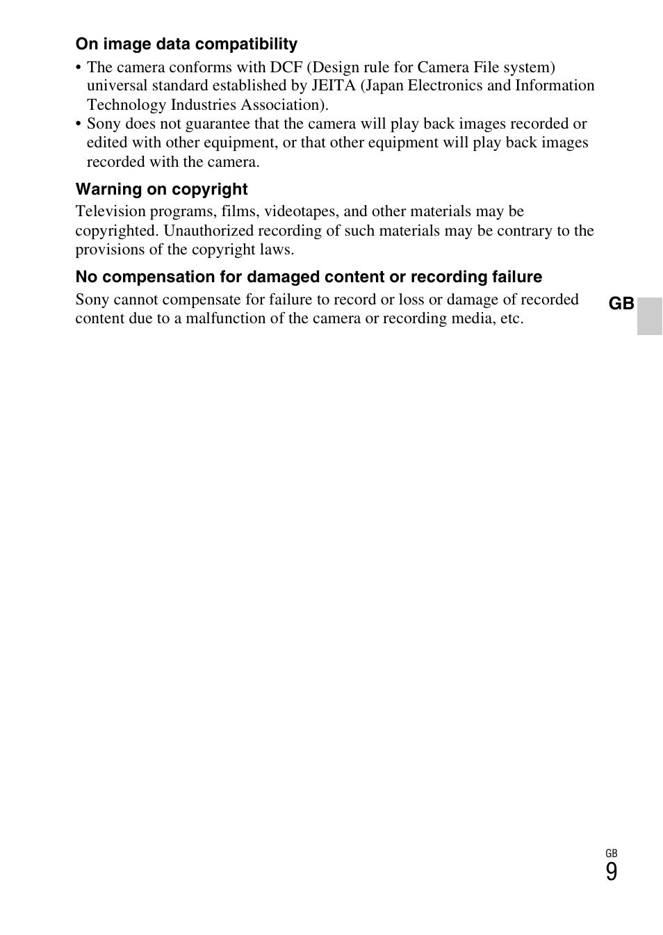 Sony DSC-S2100 User Manual | Page 9 / 52