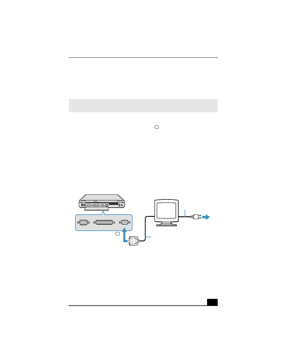 Connecting an external display, To connect a computer display, To connect a multimedia computer display | Sony PCG-FX370 User Manual | Page 53 / 136