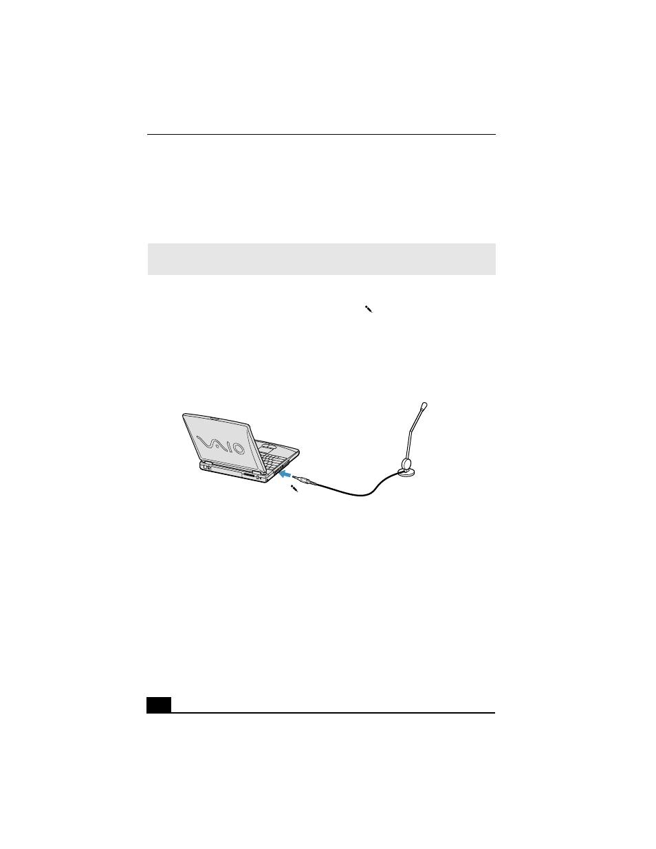 Connecting an external microphone, To connect an external microphone | Sony PCG-FX370 User Manual | Page 64 / 136