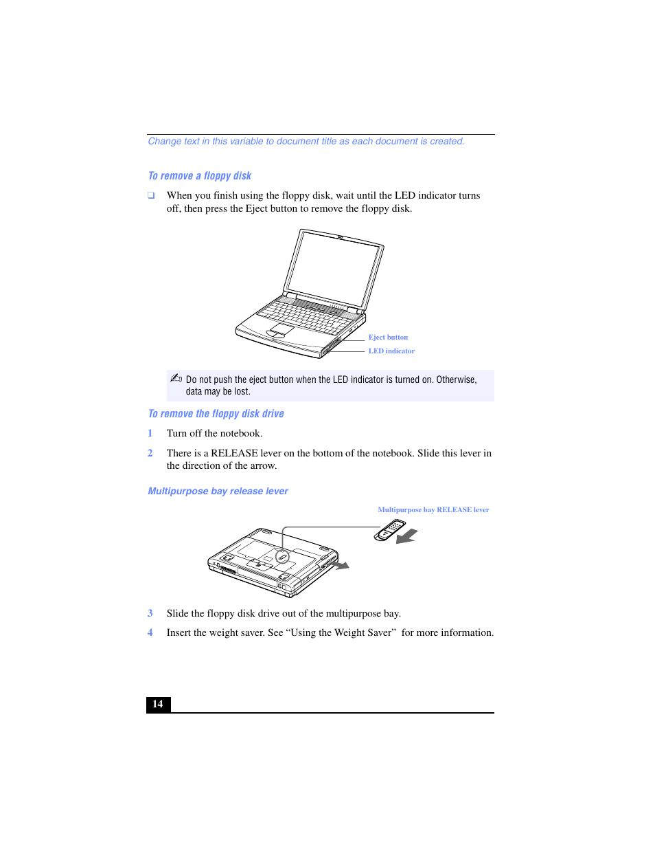 Sony PCG-FX270K User Manual | Page 14 / 138