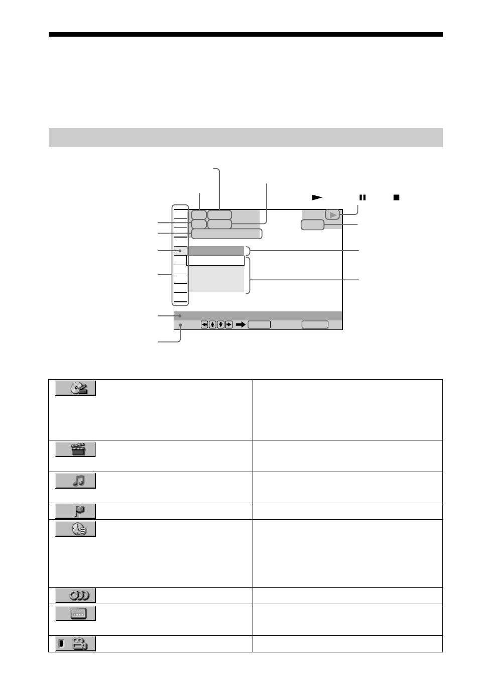 Guide to the control menu display (magic pad), Guide to the control menu display, Magic pad) | Control menu | Sony HCD-S500 User Manual | Page 14 / 84