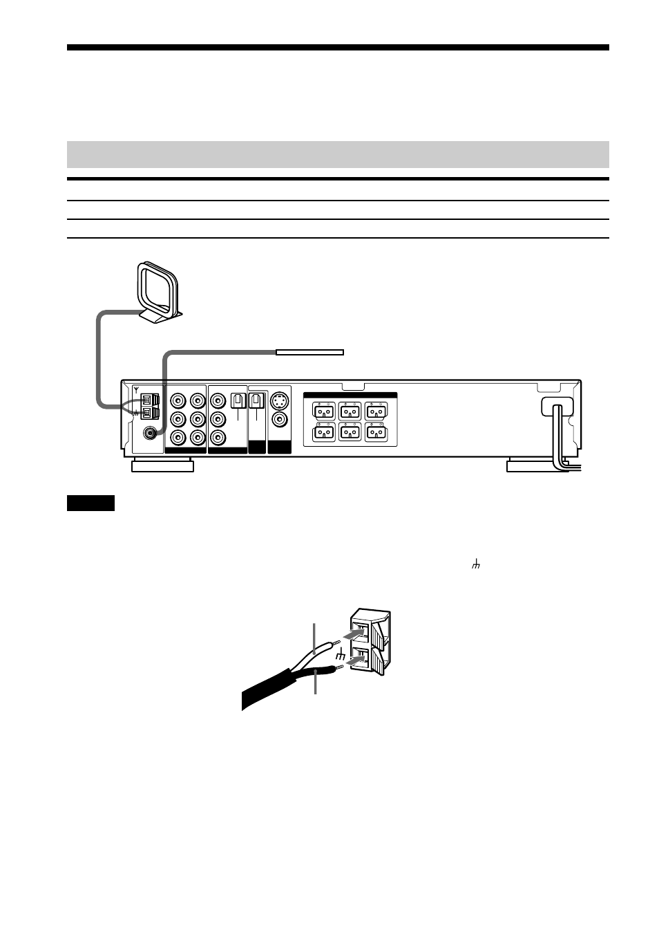 Step 2: antenna hookups, Terminals for connecting the antennas, Am loop antenna fm wire antenna | Sony HCD-S500 User Manual | Page 20 / 84
