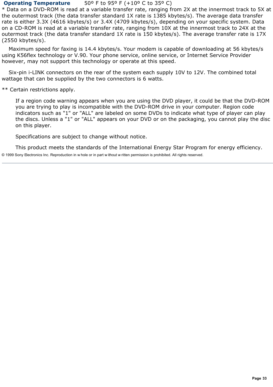Sony PCV-E314DS User Manual | Page 33 / 855