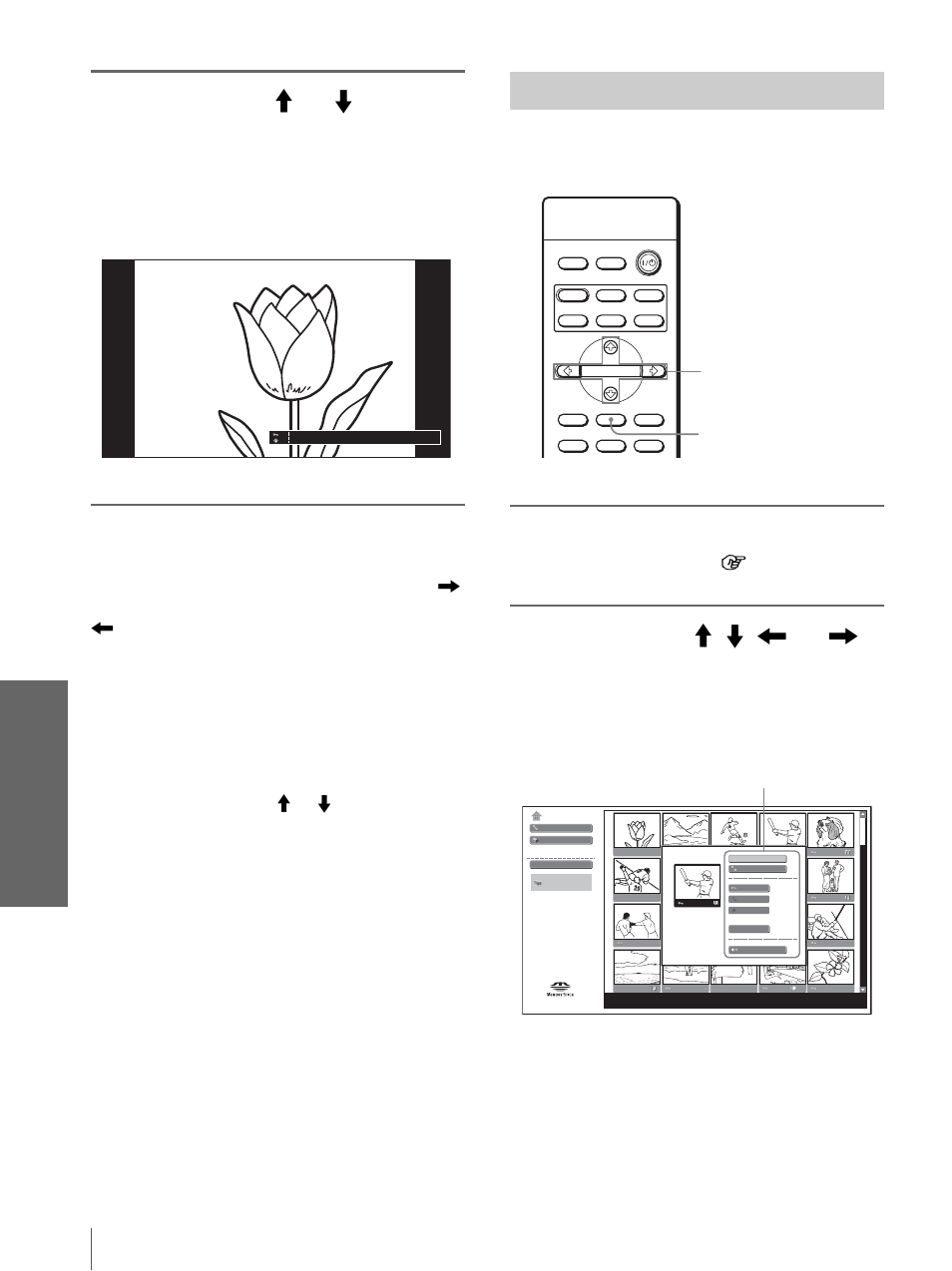 Lecture d’images vidéo, Util is ati o n d’ u n « m emory s tic k | Sony VPL-HS20 User Manual | Page 126 / 240