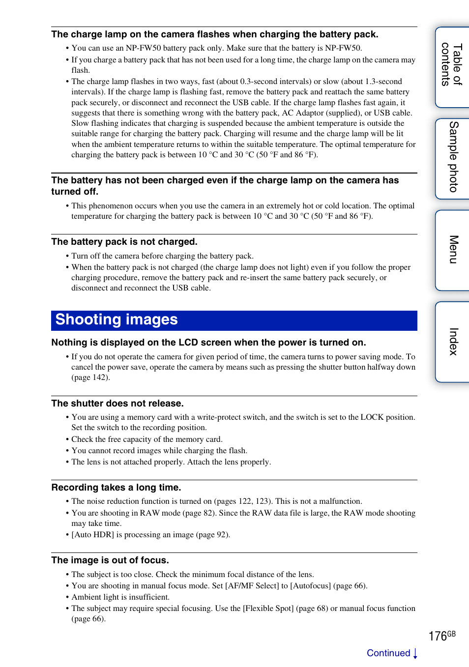 Shooting images | Sony NEX-3N User Manual | Page 176 / 198