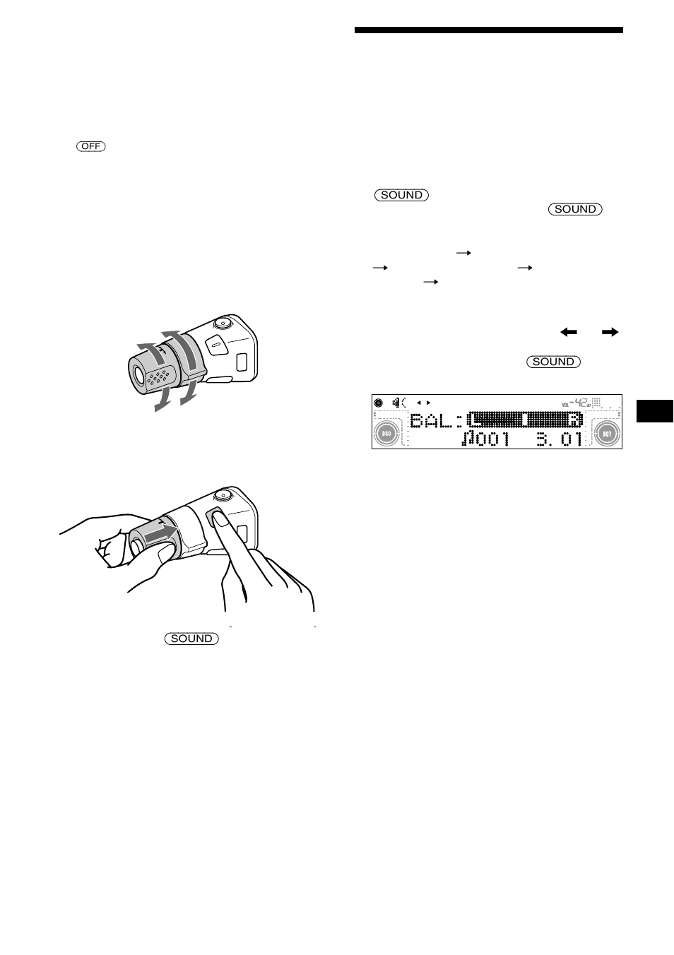 Réglage des caractéristiques du son | Sony CDX-M630 User Manual | Page 45 / 88