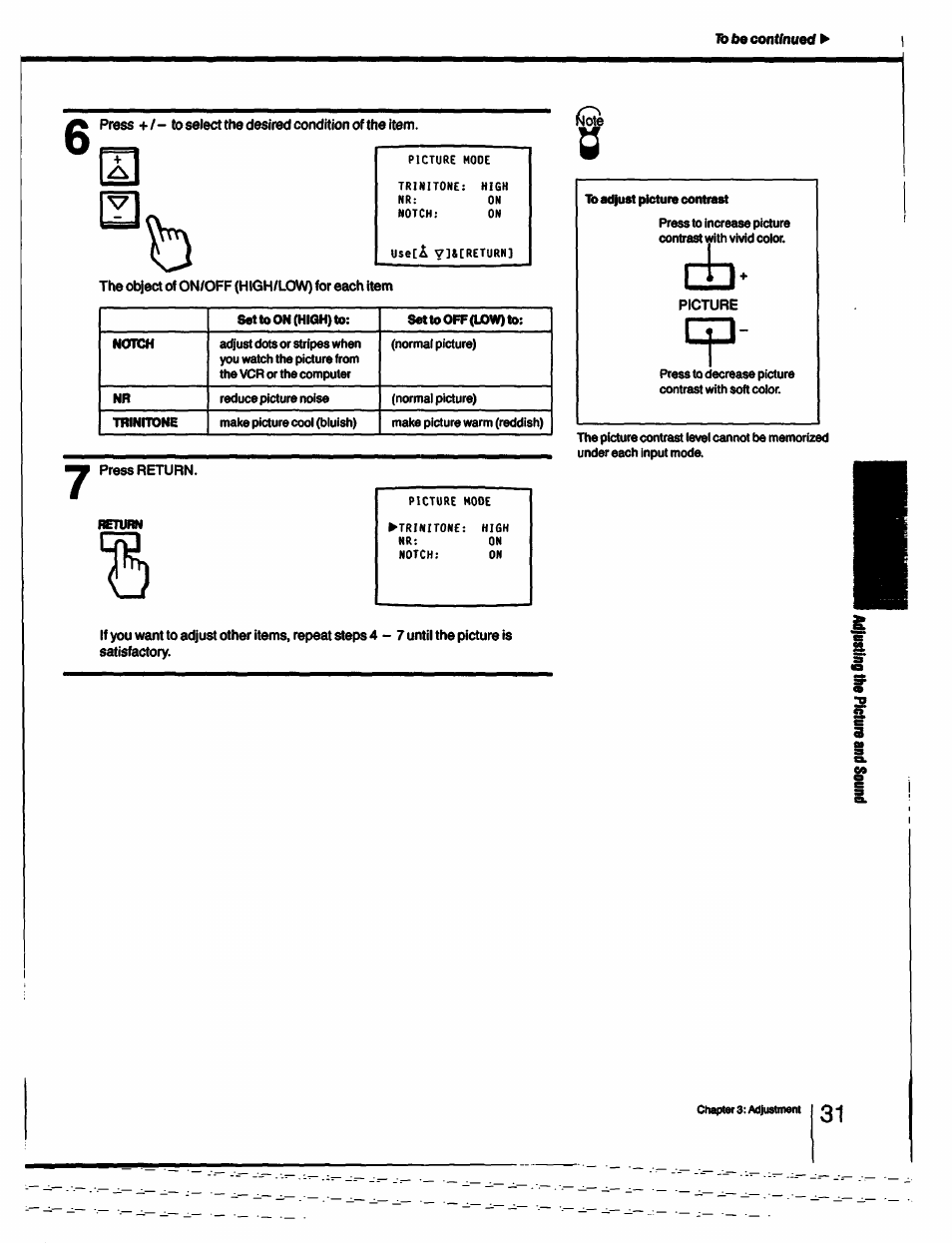 Ib be continued | Sony KV-27XBR55 User Manual | Page 31 / 70