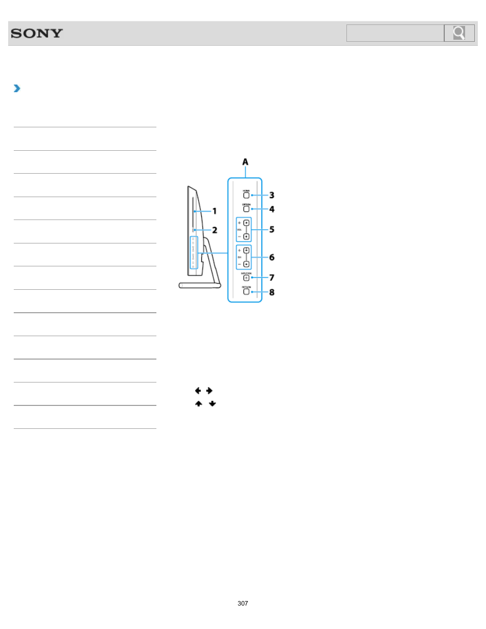 Parts and controls on the sides, How to use, Search | Sony SVL24145CXB User Manual | Page 307 / 541