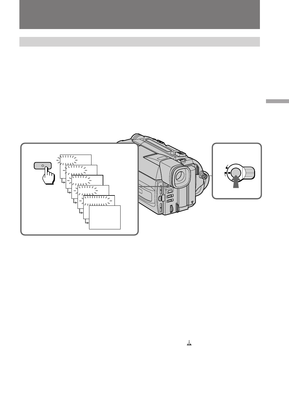 Using the fader function, When fading in [a, When fading out [b | Sony CCD-TRV85 User Manual | Page 35 / 88