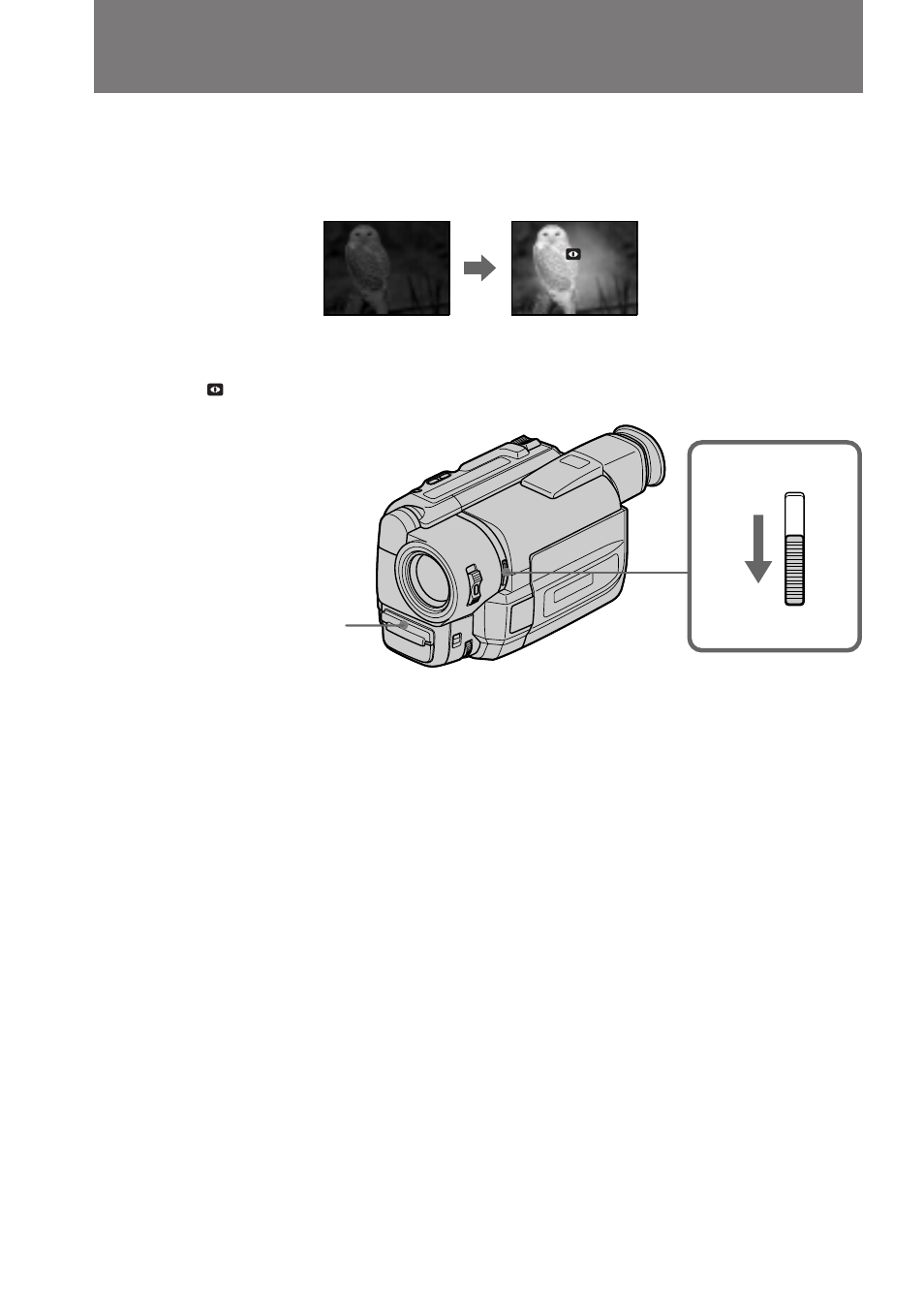 Shooting in the dark (nightshot) | Sony CCD-TRV85 User Manual | Page 36 / 88