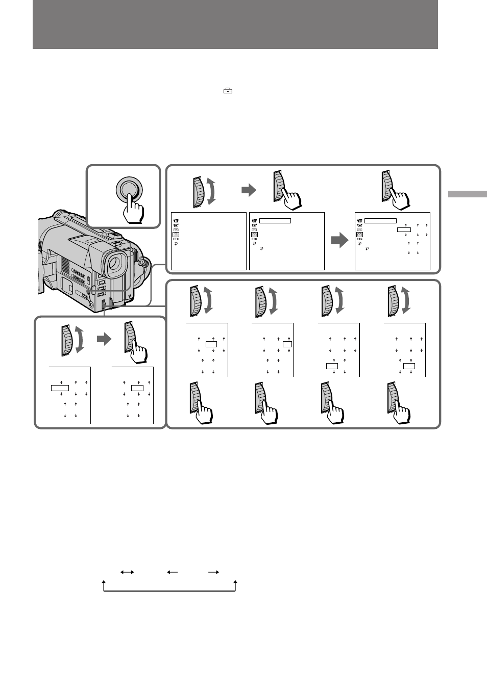 Resetting the date and time | Sony CCD-TRV85 User Manual | Page 61 / 88