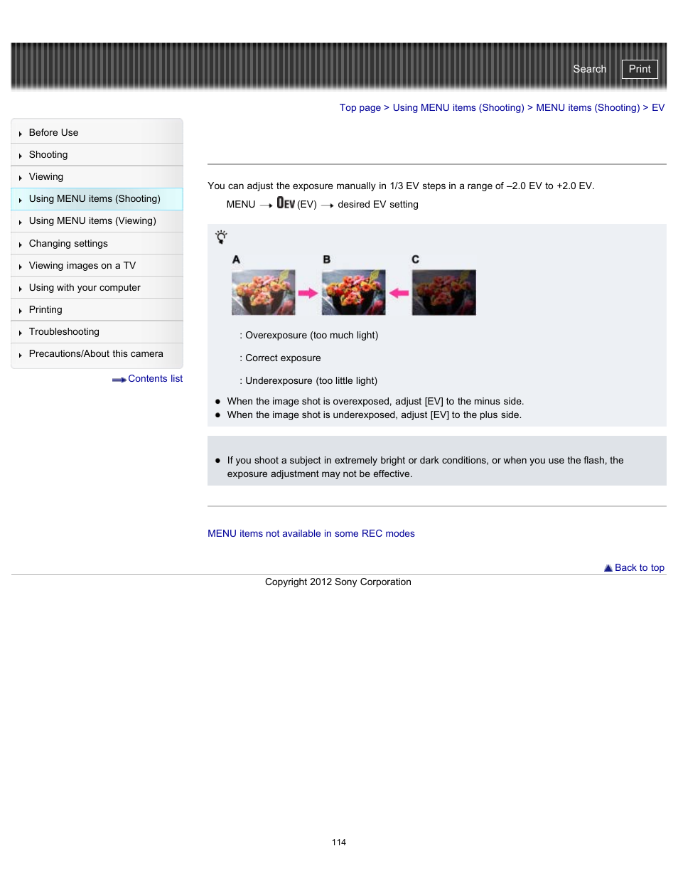Cyber-shot user guide | Sony DSC-WX100 User Manual | Page 114 / 257