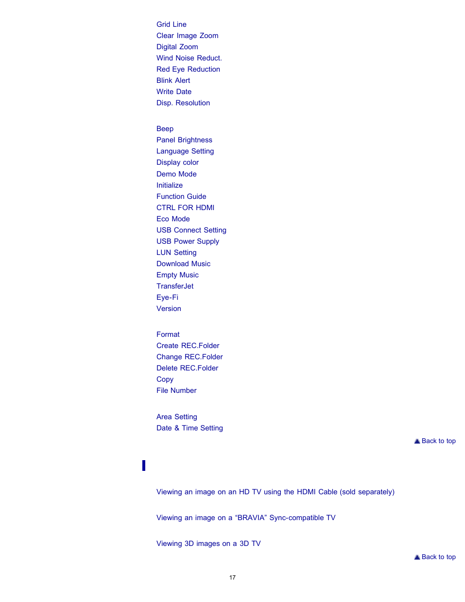 Sony DSC-WX100 User Manual | Page 17 / 257