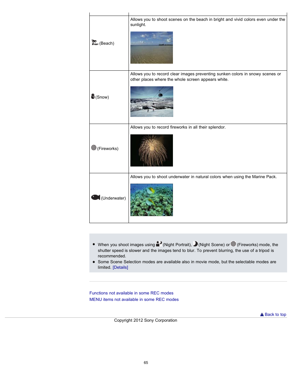 Sony DSC-WX100 User Manual | Page 65 / 257