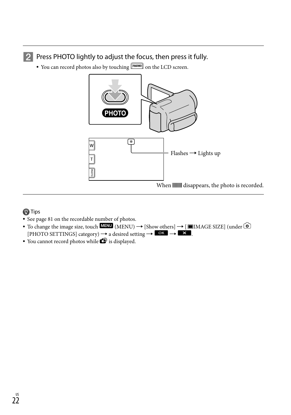 Sony DCR-SX83 User Manual | Page 22 / 96