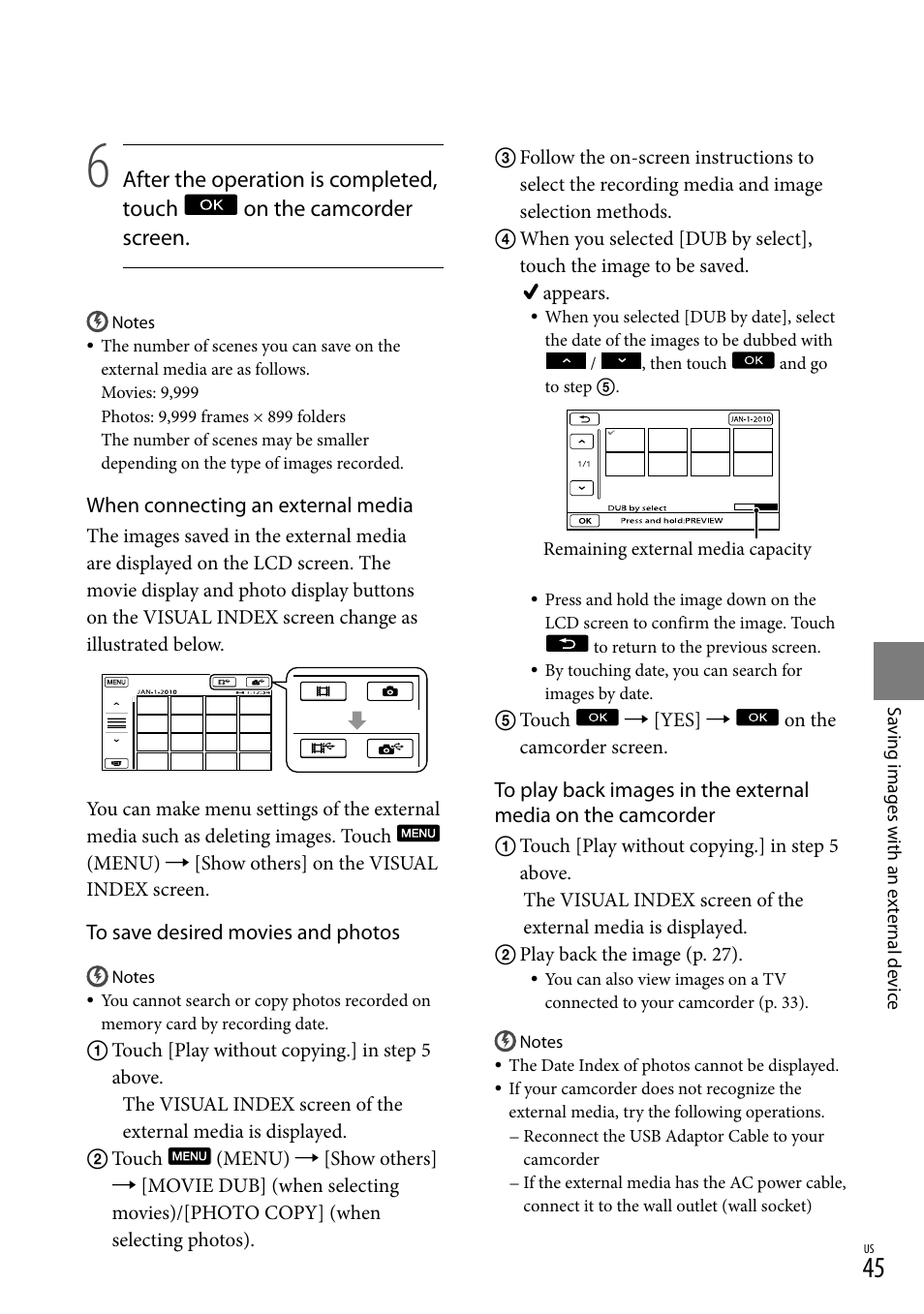 Sony DCR-SX83 User Manual | Page 45 / 96