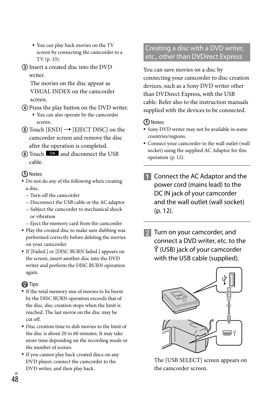 Sony DCR-SX83 User Manual | Page 48 / 96