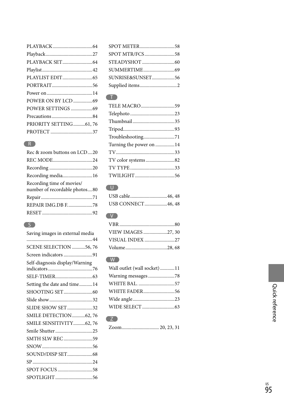 Sony DCR-SX83 User Manual | Page 95 / 96