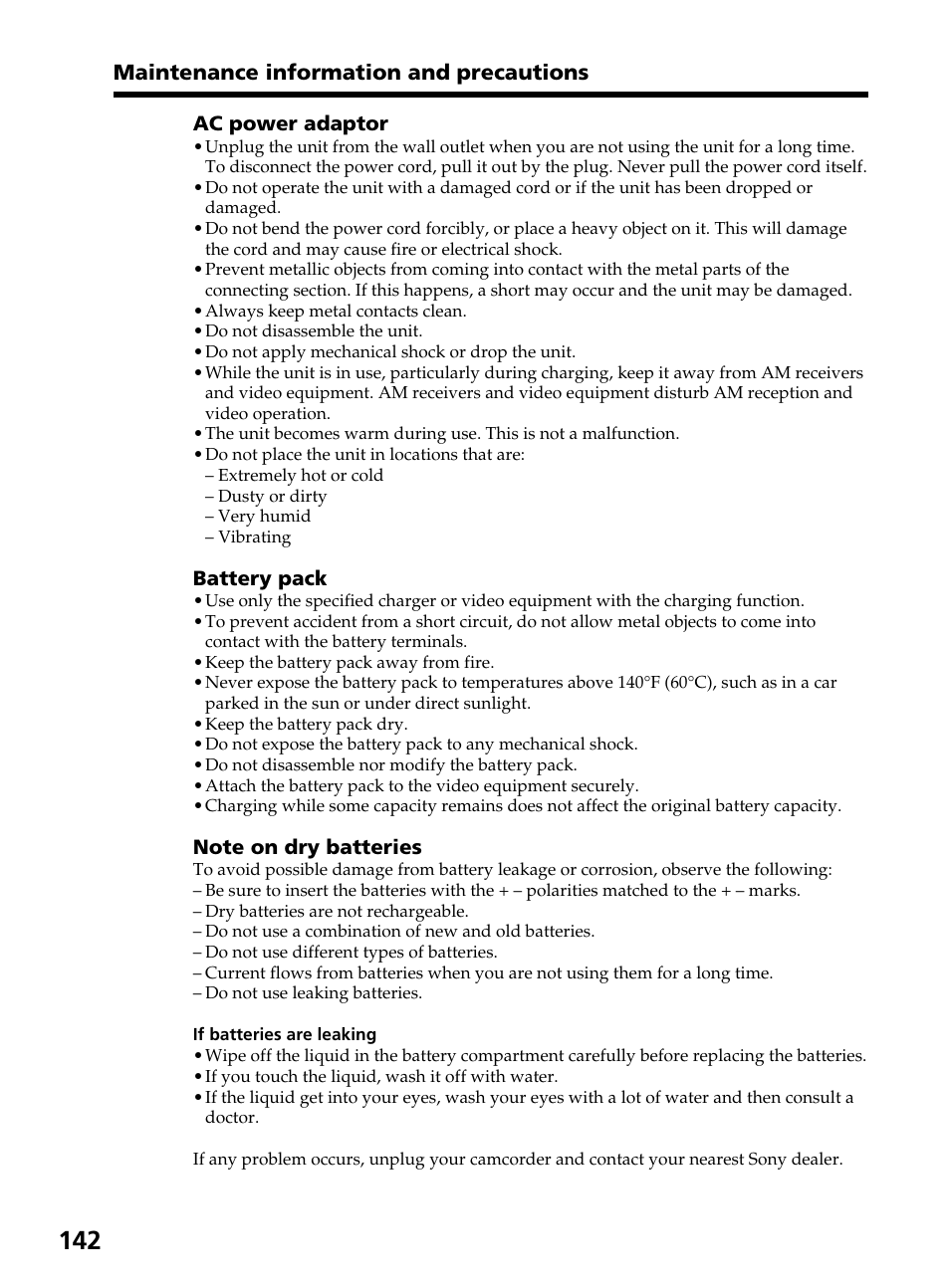 Sony DCR-TRV820 User Manual | Page 142 / 156