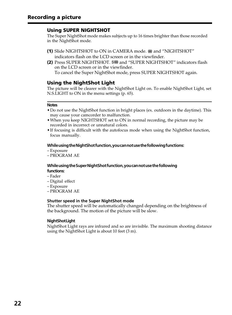 Sony DCR-TRV820 User Manual | Page 22 / 156