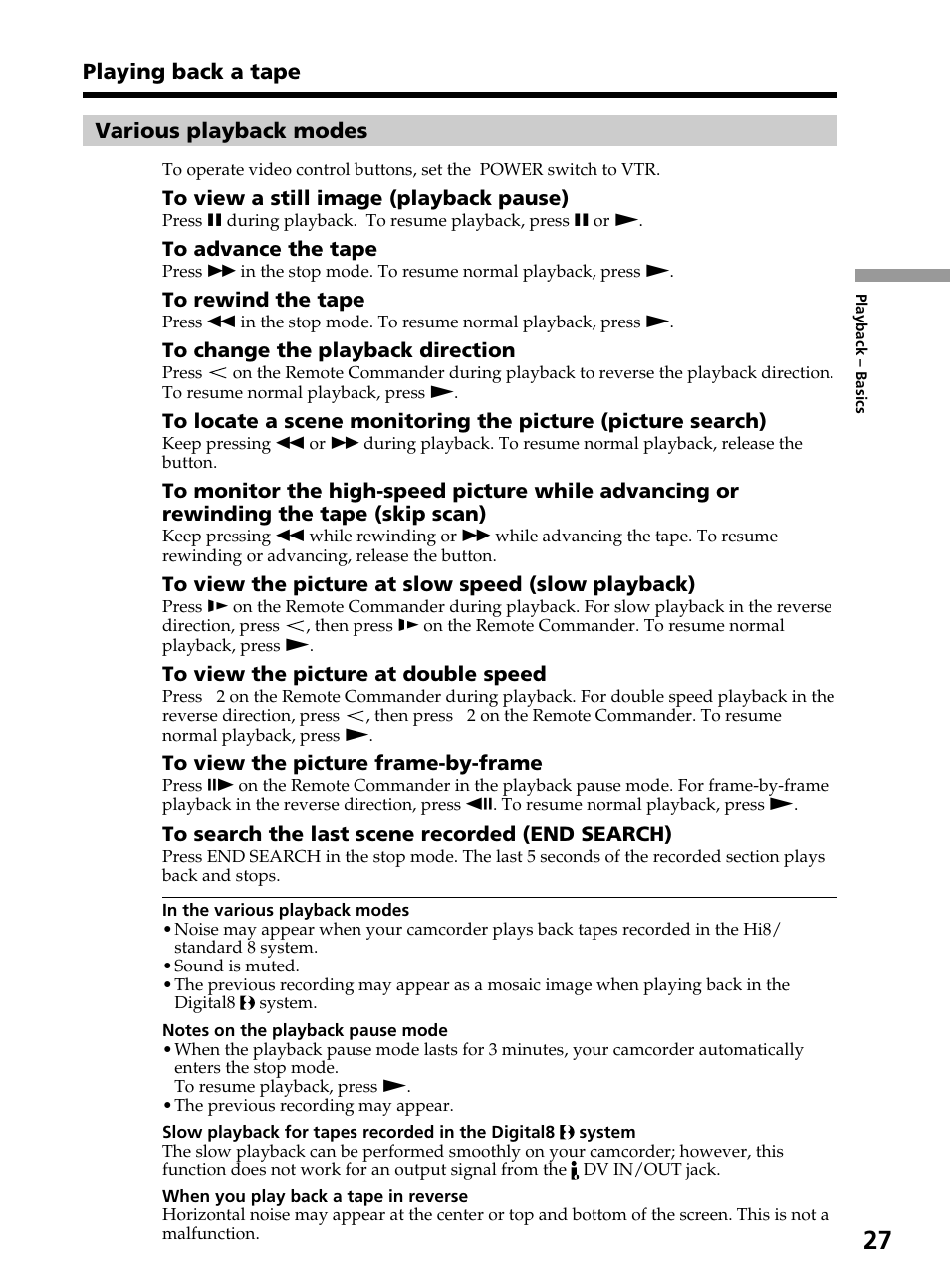 Sony DCR-TRV820 User Manual | Page 27 / 156