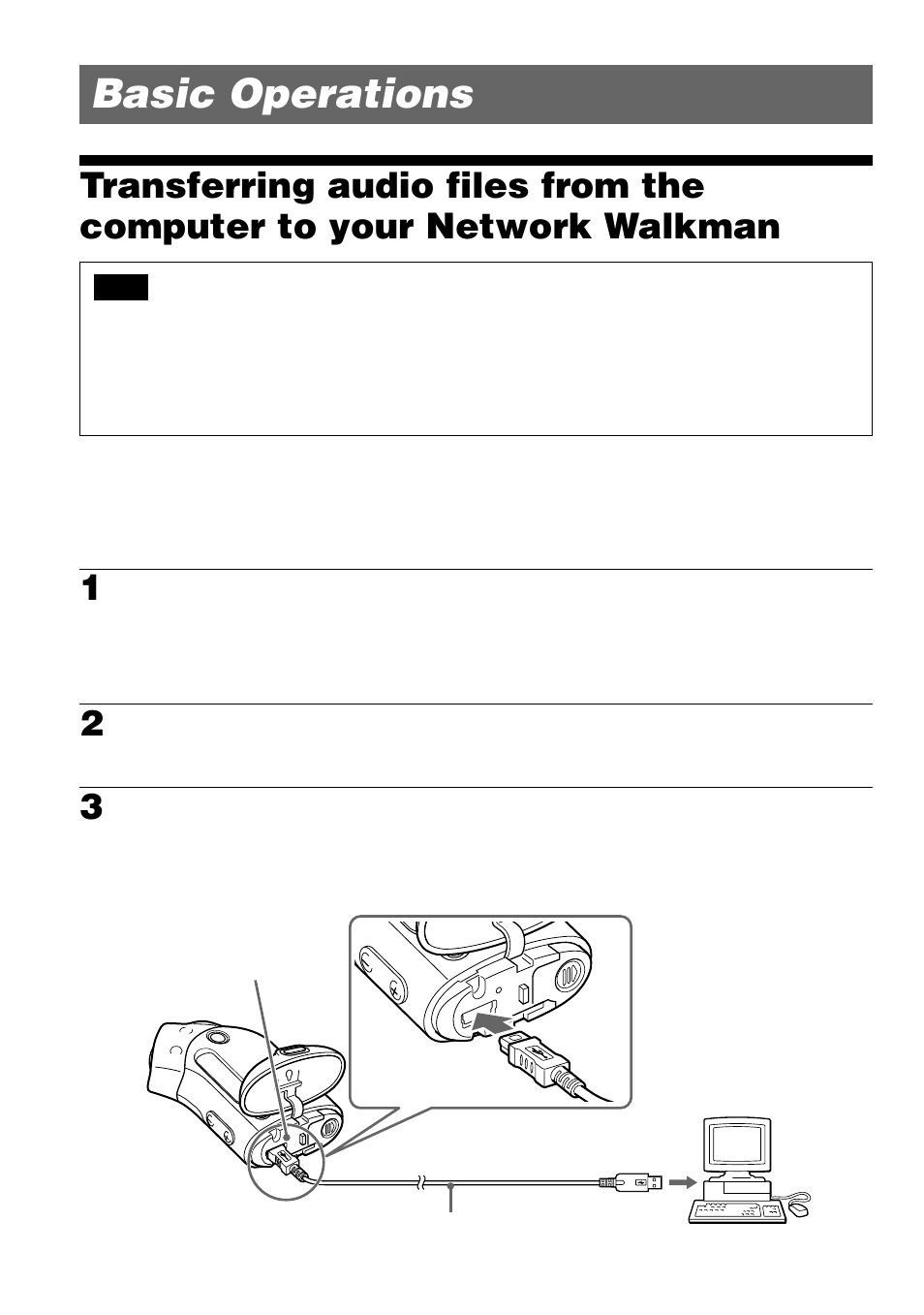 Basic operations | Sony NW-S23 User Manual | Page 12 / 52