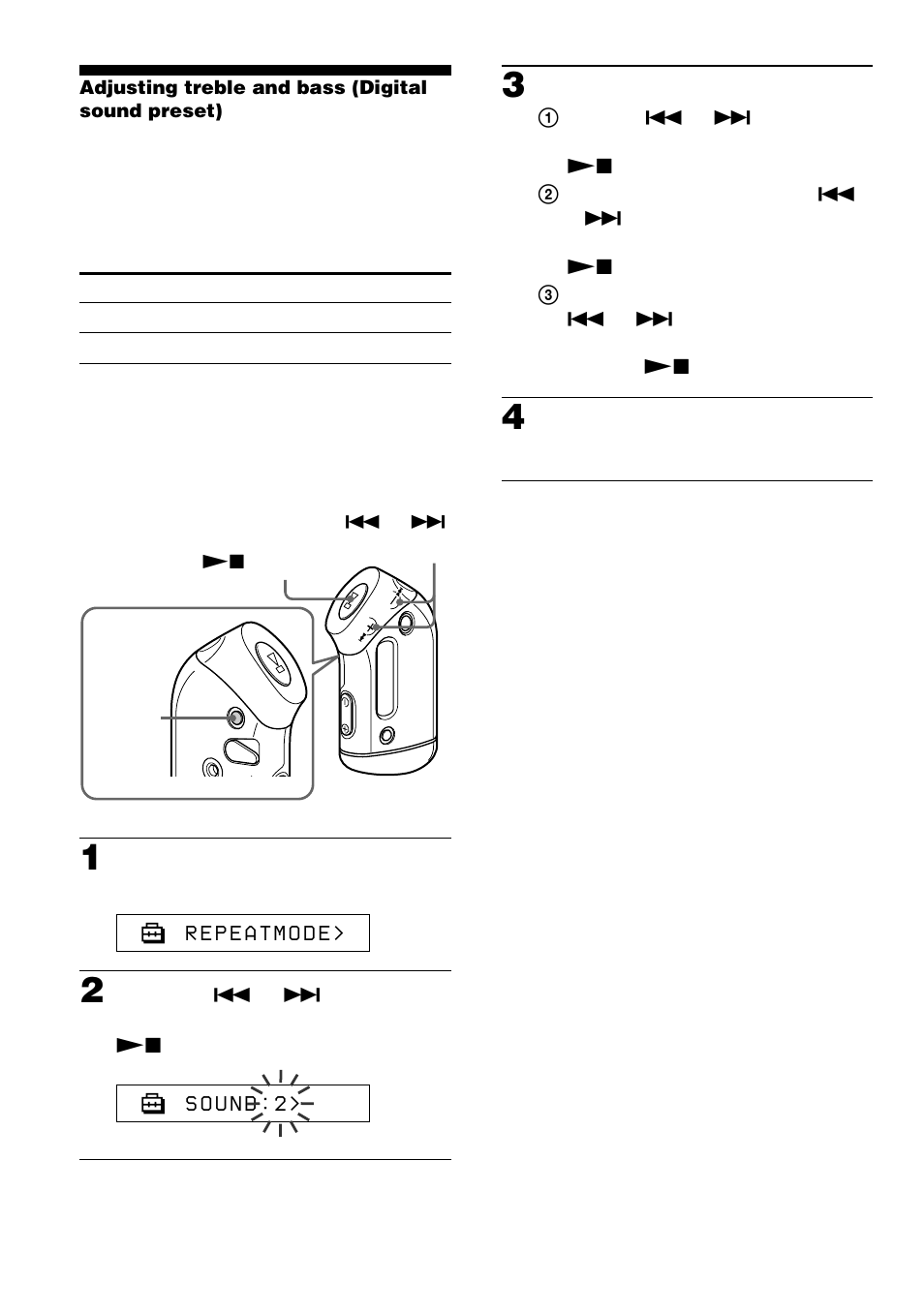 Adjusting the sound quality | Sony NW-S23 User Manual | Page 24 / 52