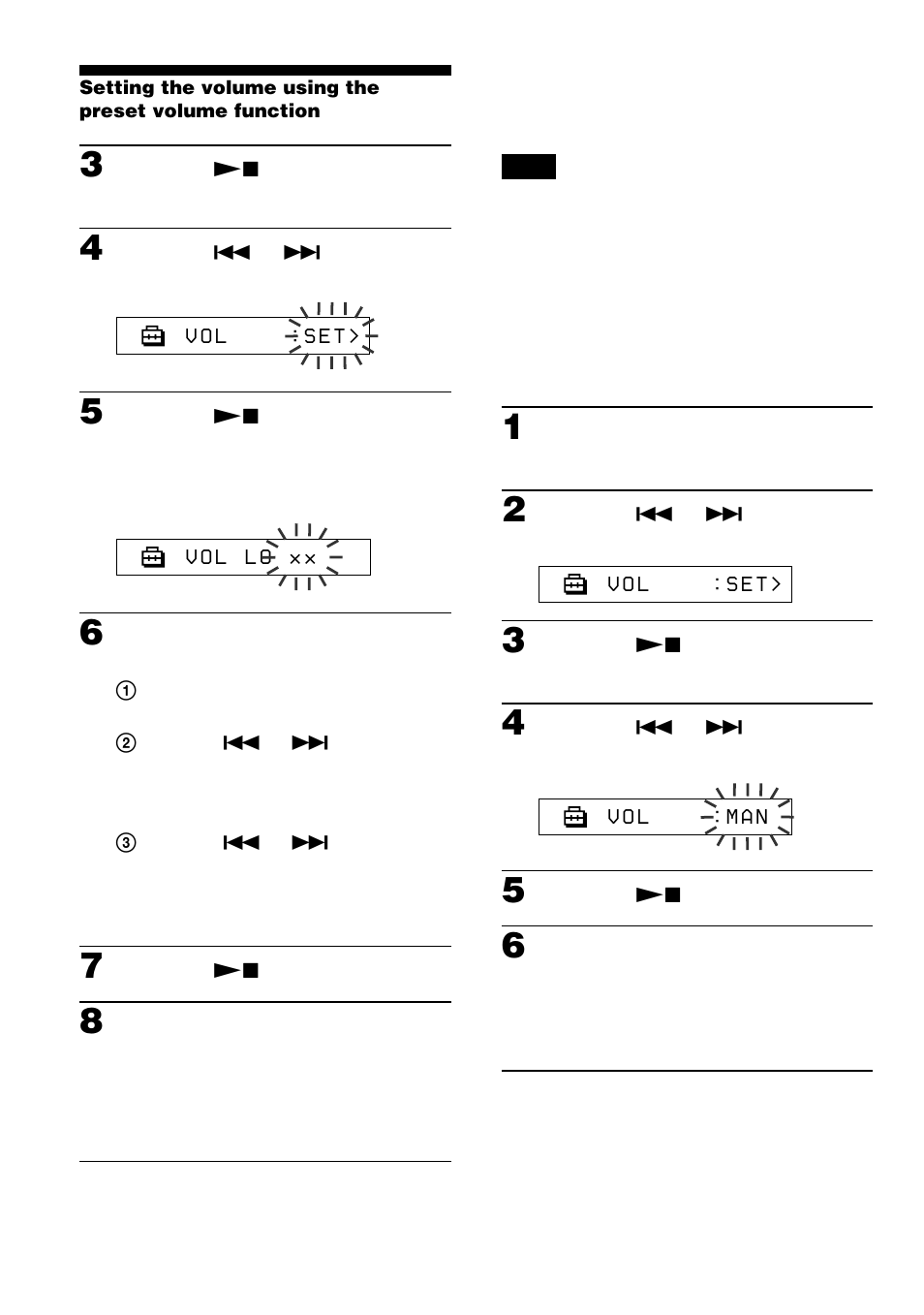 Switching to the manual mode | Sony NW-S23 User Manual | Page 30 / 52