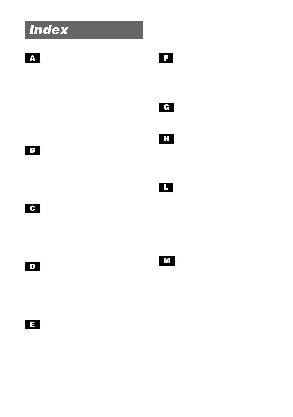 Index | Sony NW-S23 User Manual | Page 50 / 52