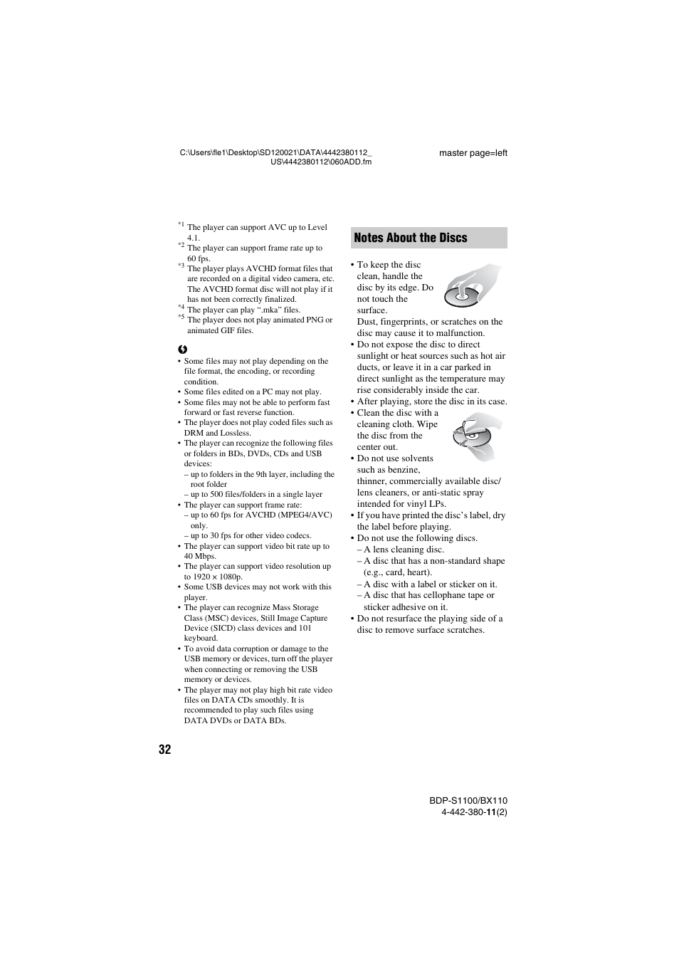 Sony BDP-S1100 User Manual | Page 32 / 36
