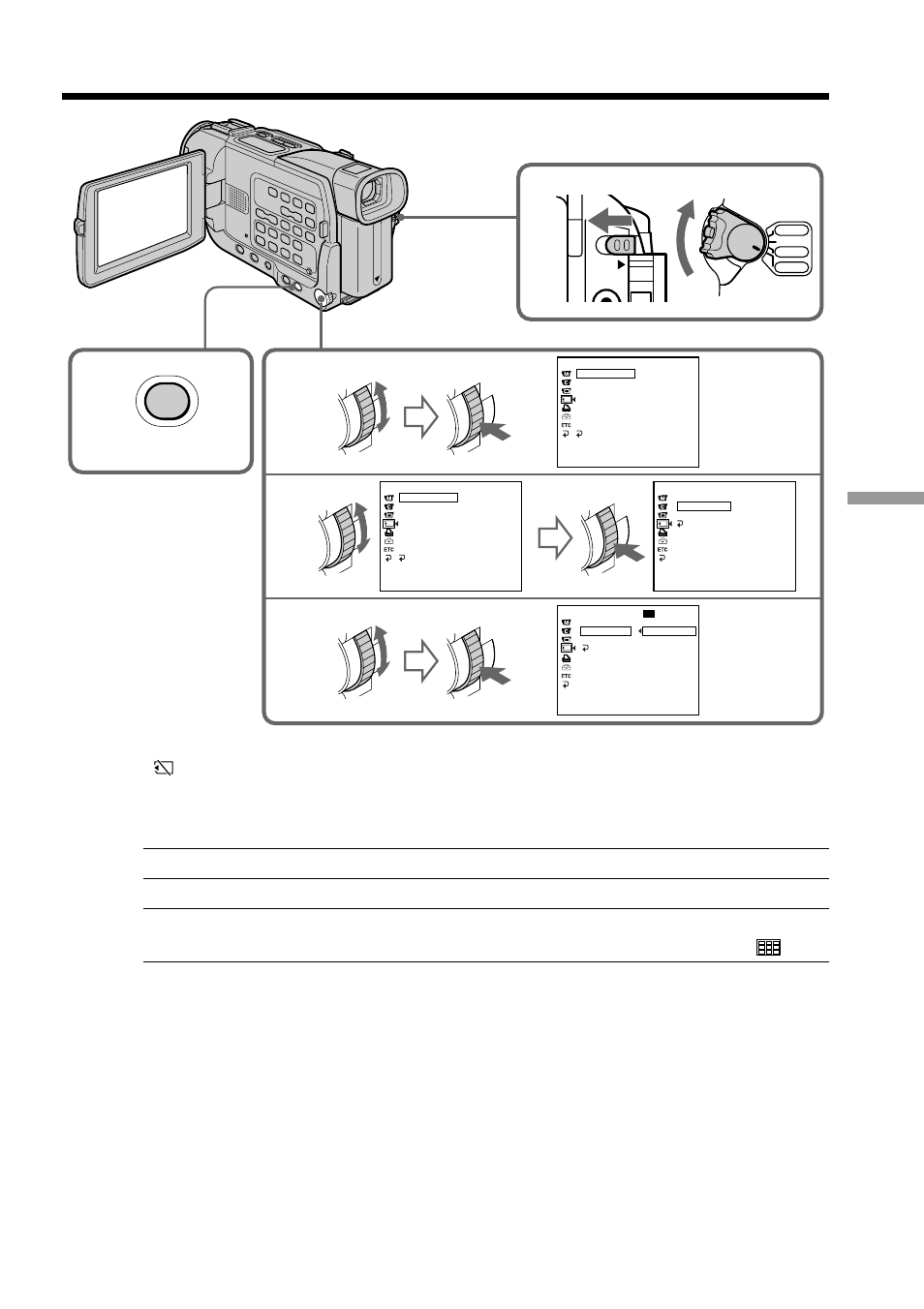 Menu, Continuous shooting settings | Sony DCR-TRV17 User Manual | Page 115 / 180