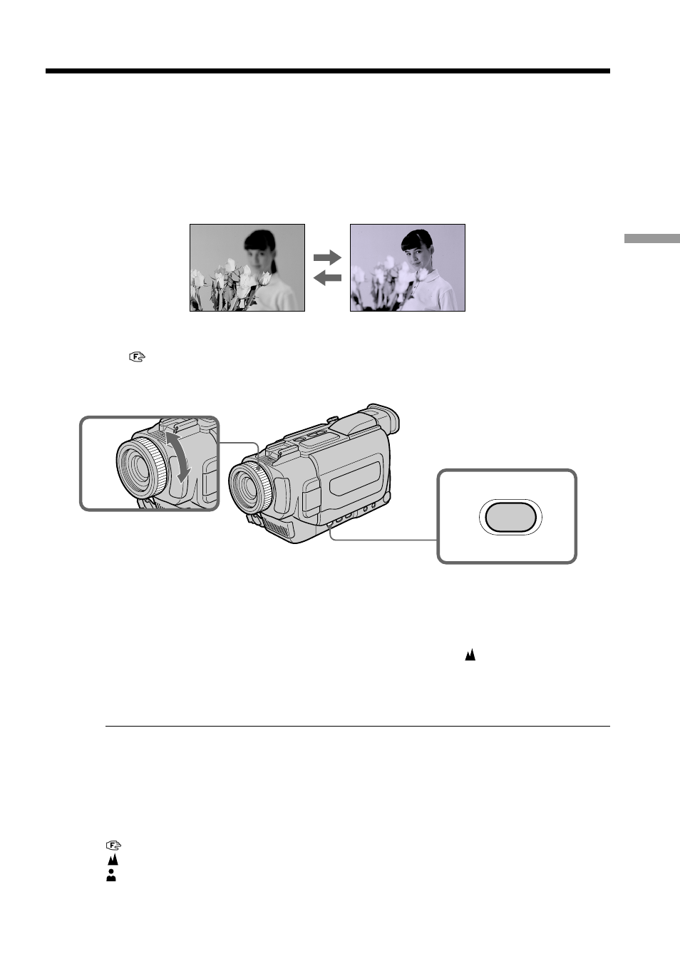 Focusing manually | Sony DCR-TRV17 User Manual | Page 53 / 180
