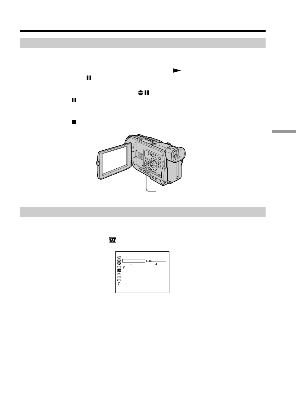 Adding an audio sound on a recorded tape, Monitoring the new recorded sound, Audio dubbing | Sony DCR-TRV17 User Manual | Page 87 / 180