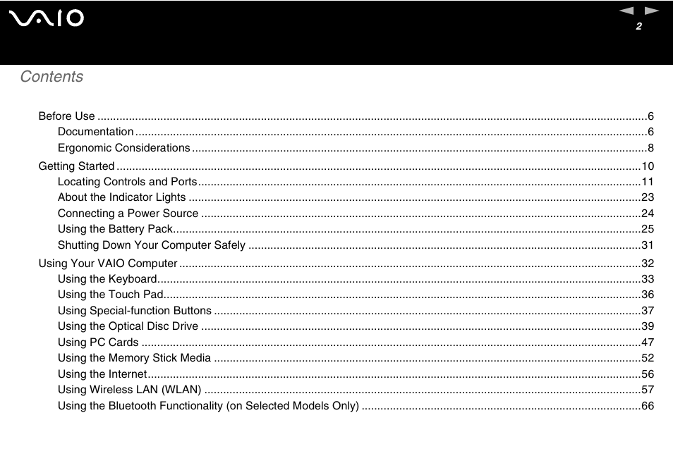 Sony VGN-S460P User Manual | Page 2 / 200