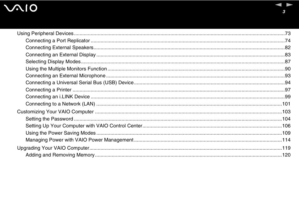 Sony VGN-S460P User Manual | Page 3 / 200