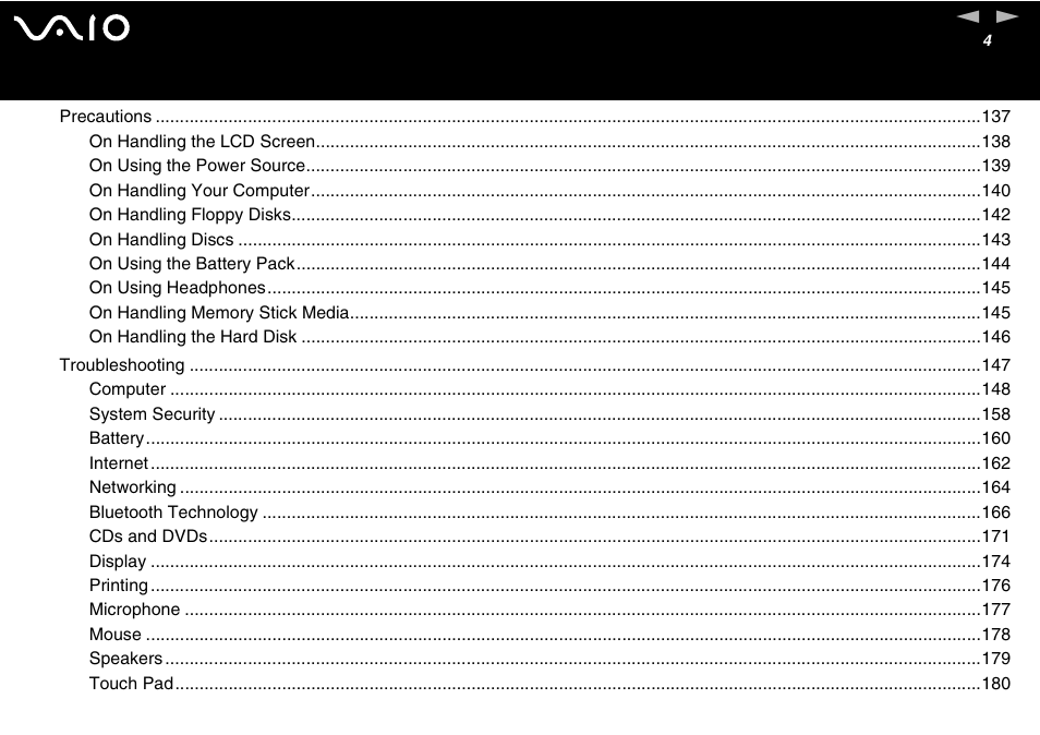Sony VGN-S460P User Manual | Page 4 / 200