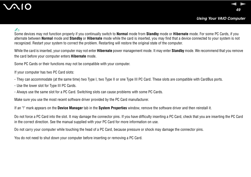 Sony VGN-S460P User Manual | Page 49 / 200