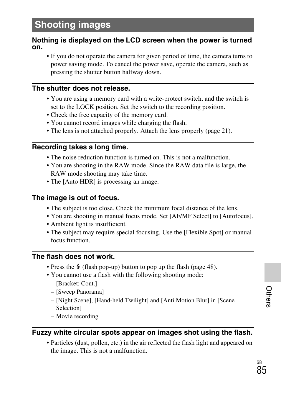 Shooting images | Sony NEX-6 User Manual | Page 85 / 103