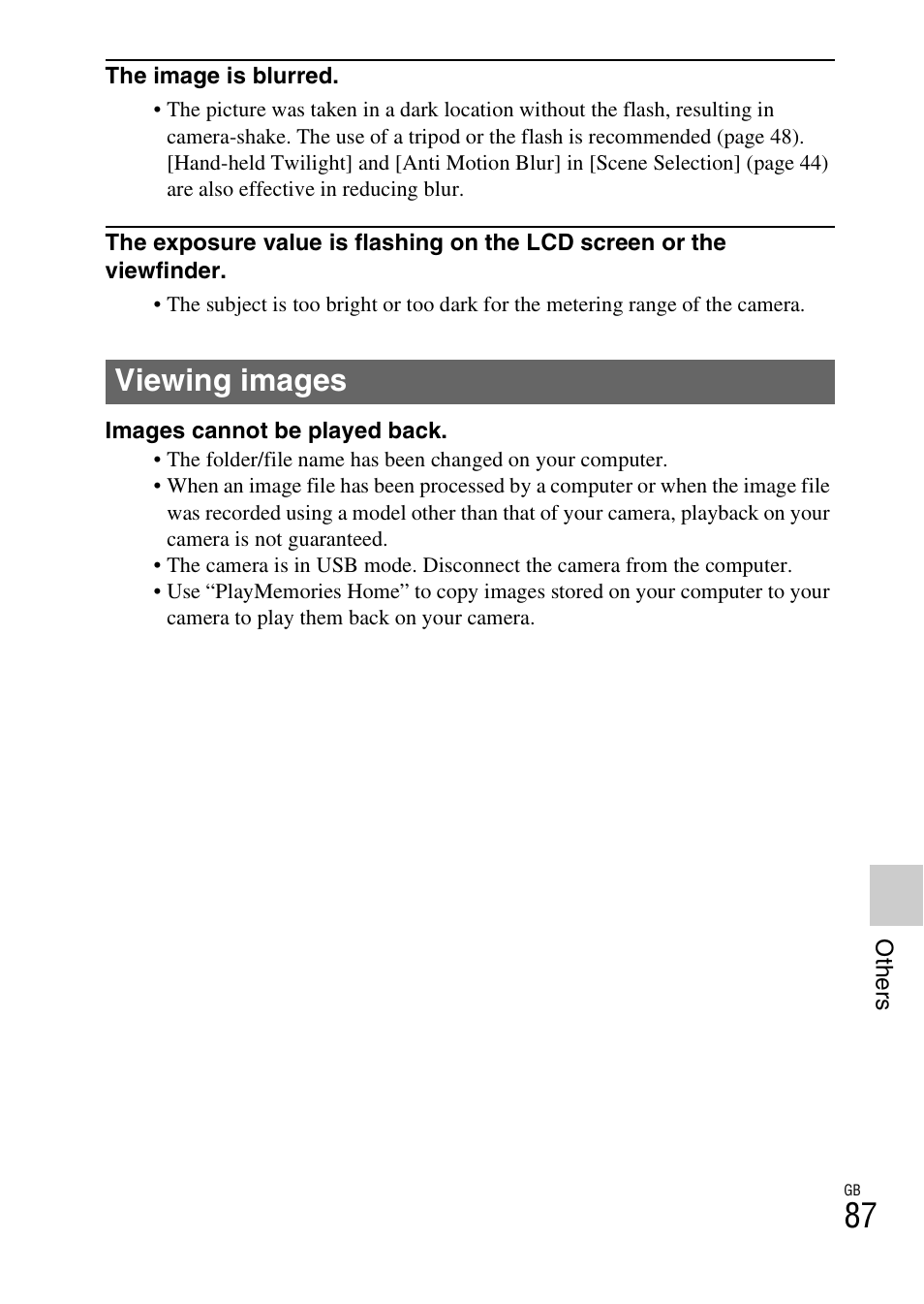 Viewing images | Sony NEX-6 User Manual | Page 87 / 103