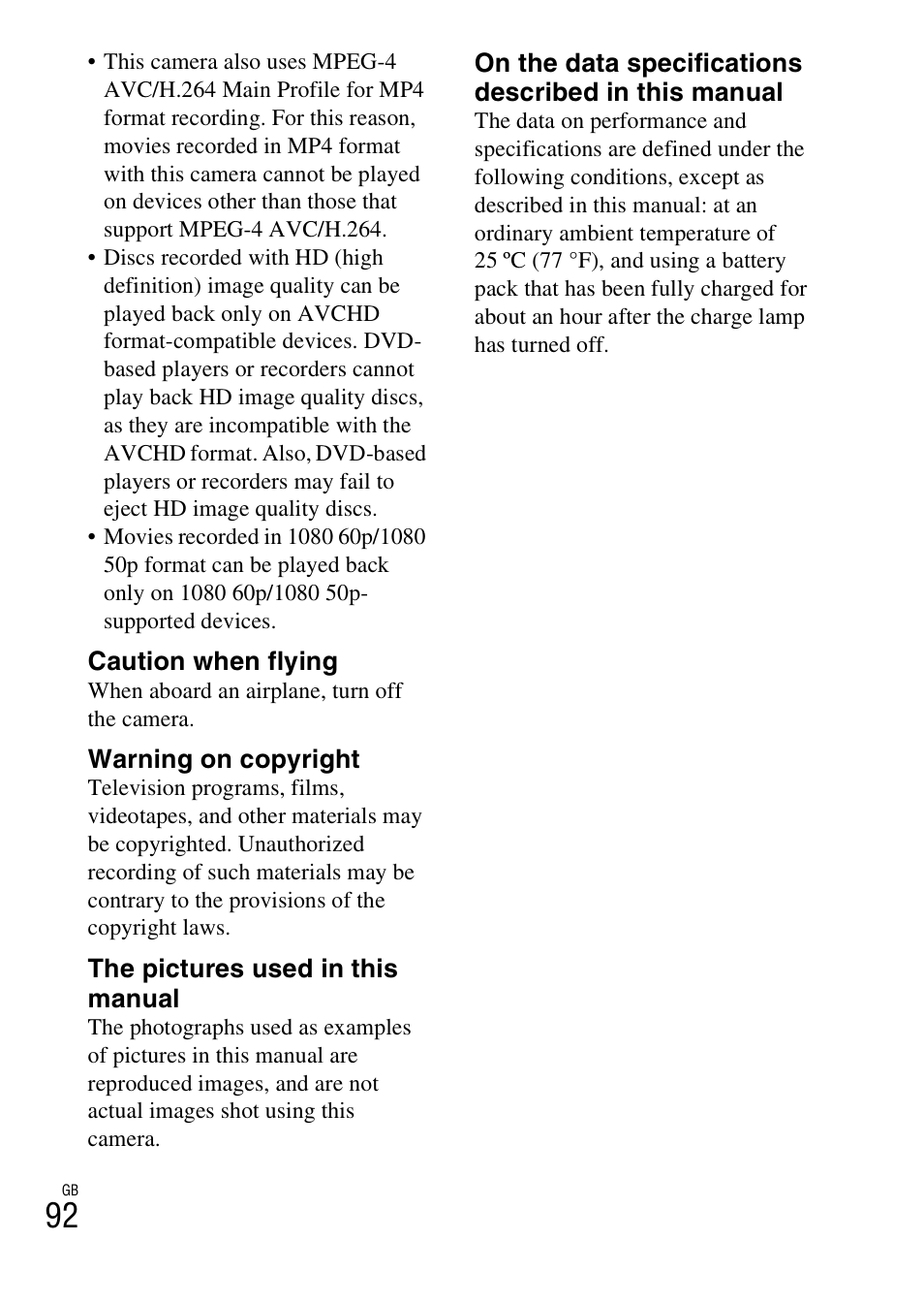 Sony NEX-6 User Manual | Page 92 / 103