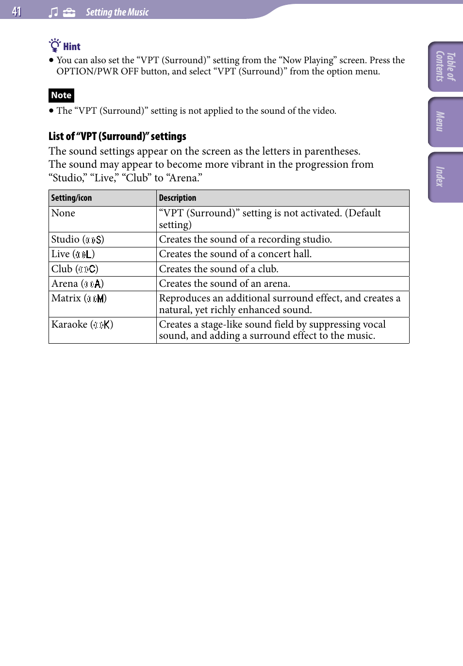 Sony NWZ-A818BLK User Manual | Page 41 / 125