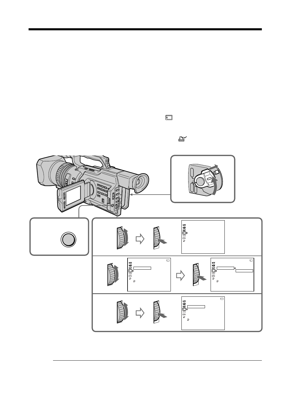 Writing a print mark ﾐ print mark, Writing a print mark – print mark | Sony DCR-VX2000 User Manual | Page 142 / 172