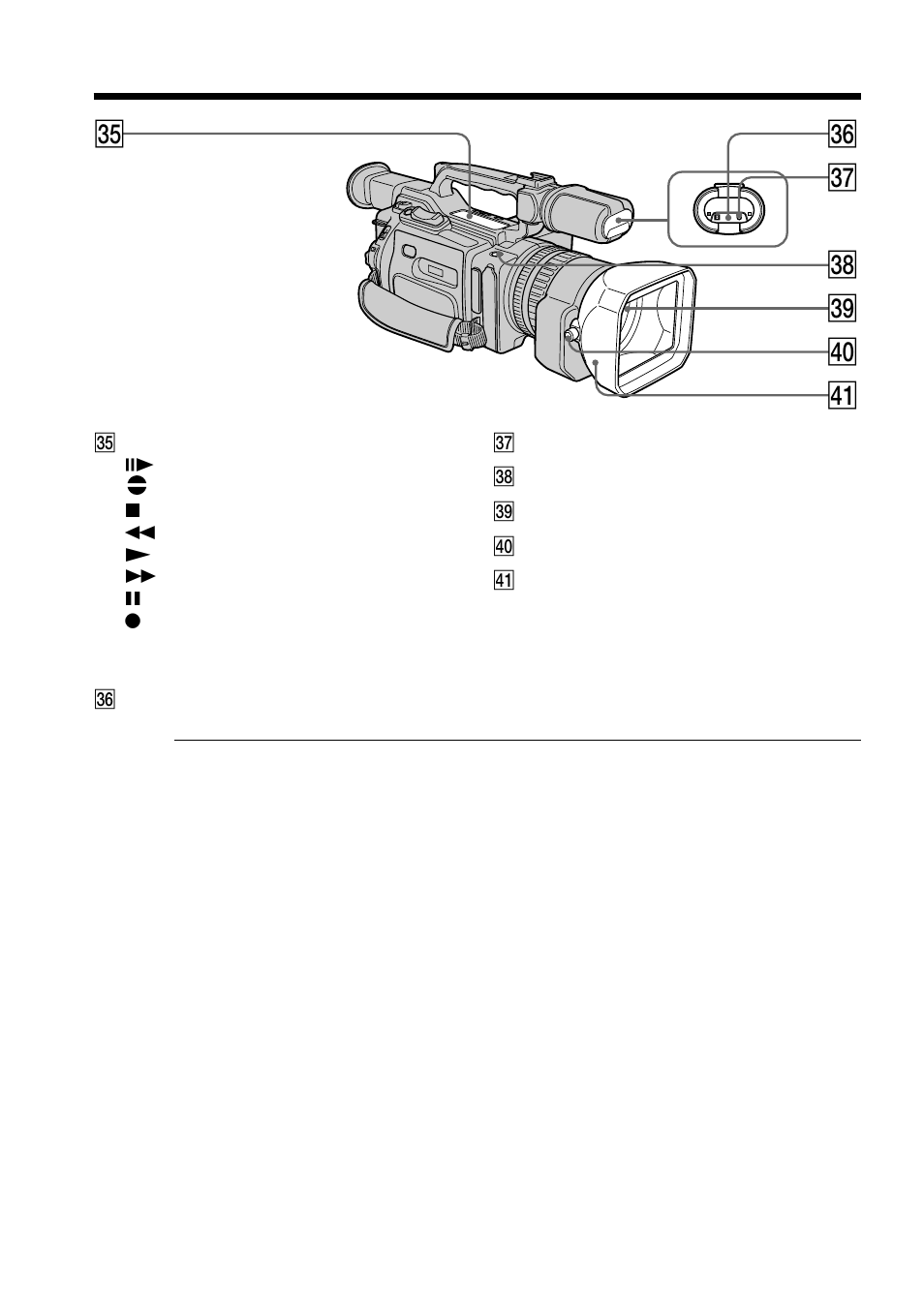 164 eh eg ej ek el r; ra, Identifying the parts and controls | Sony DCR-VX2000 User Manual | Page 164 / 172