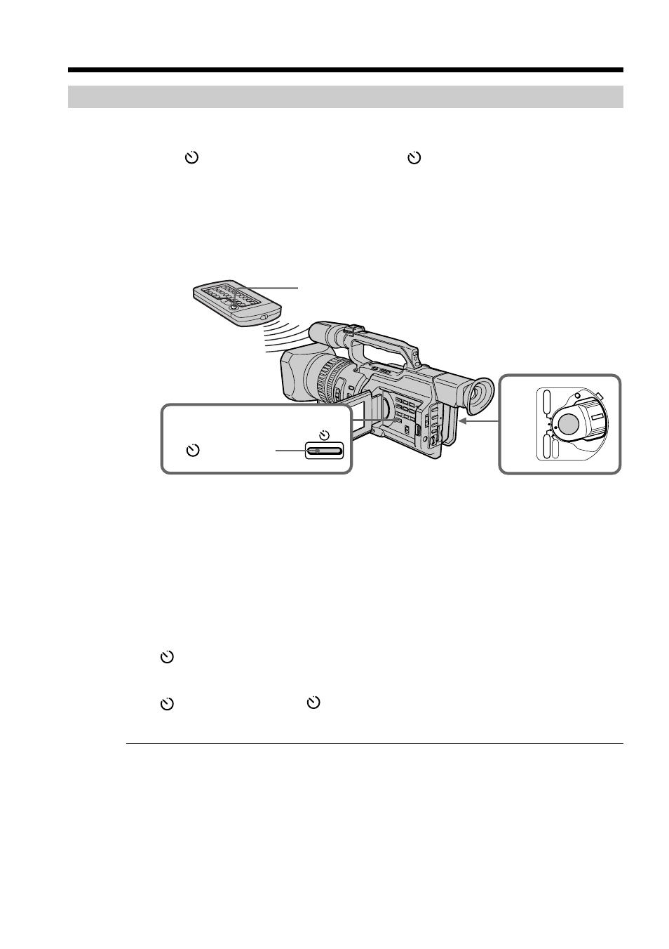 Self-timer recording, Recording a picture self-timer recording | Sony DCR-VX2000 User Manual | Page 24 / 172