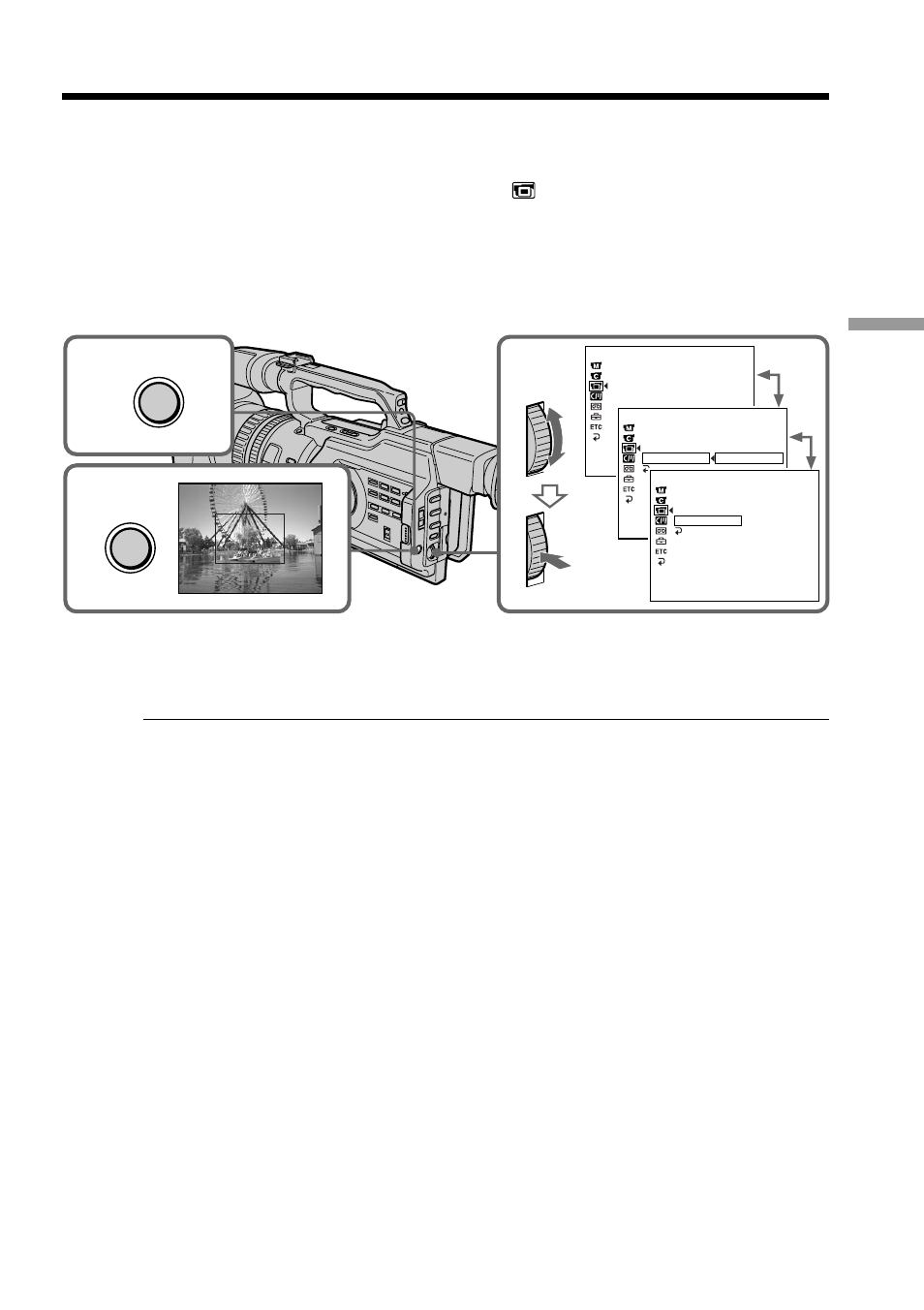 Using the guide frame | Sony DCR-VX2000 User Manual | Page 35 / 172